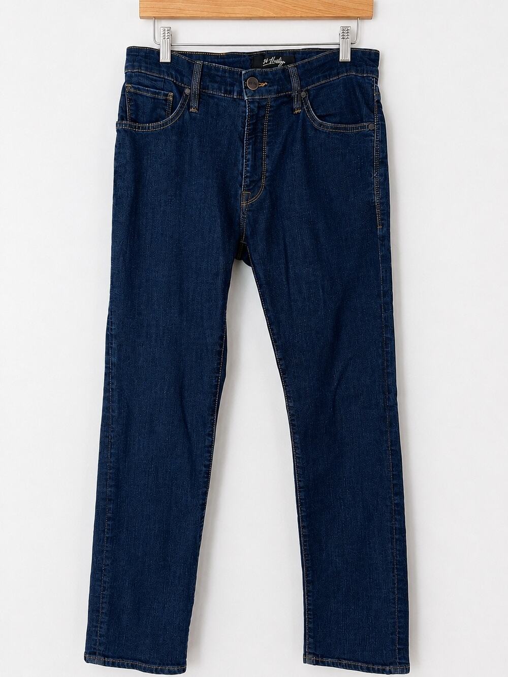 34 Heritage Courage Mid-Rise Straight Dark Wash Jeans Stretch Casual 32x32